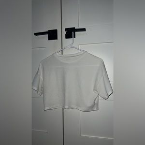 White cropped shirt